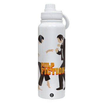 Pulp Fiction dancing, 1L Stainless Steel Thermal Bottle with Phone Holder & Double Wall Insulation