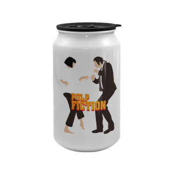 Pulp Fiction dancing, Κούπα ταξιδιού μεταλλική με καπάκι (tin-can) 500ml