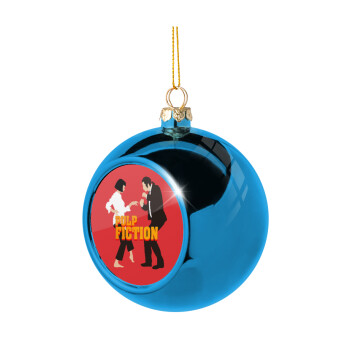 Pulp Fiction dancing, Χριστουγεννιάτικη μπάλα δένδρου Μπλε 8cm
