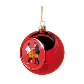Pulp Fiction dancing, Christmas tree ball Red 8cm