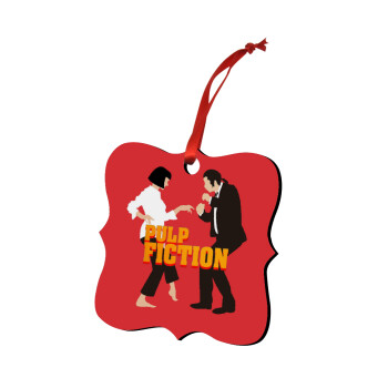 Pulp Fiction dancing, Χριστουγεννιάτικο στολίδι polygon ξύλινο 7.5cm