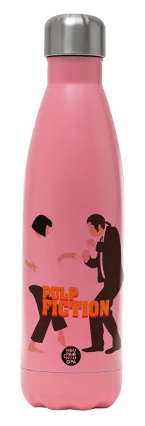 Pulp Fiction dancing — Μεταλλικό παγούρι θερμός Ροζ Ματ (Stainless steel), διπλού τοιχώματος, 500ml
