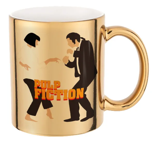 Pulp Fiction dancing — Mug ceramic, gold mirror, 330ml