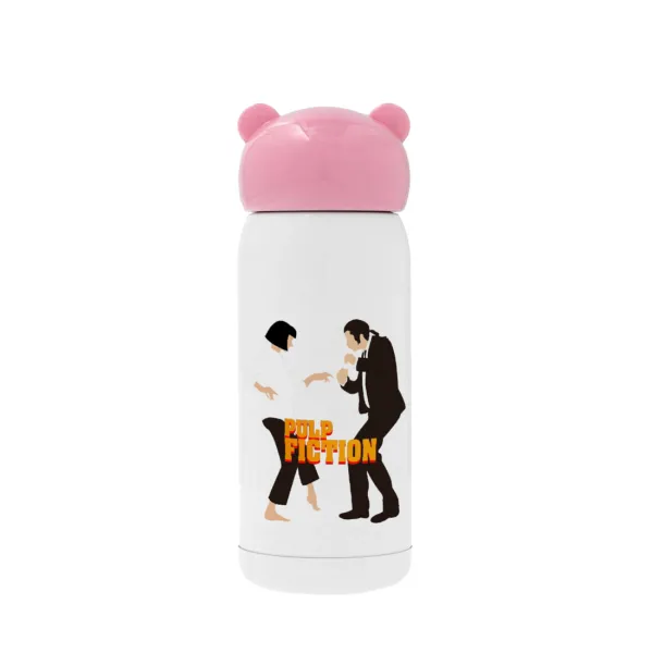 Pulp Fiction dancing — Pink stainless steel thermal flask, 320ml