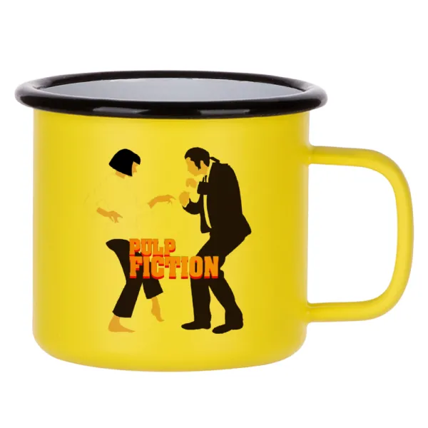 Pulp Fiction dancing — Κούπα Μεταλλική εμαγιέ ΜΑΤ Κίτρινη 360ml