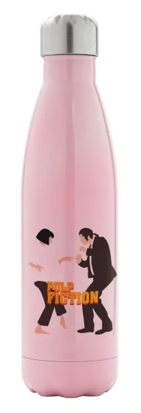 Pulp Fiction dancing — Metal mug thermos Pink Iridiscent (Stainless steel), double wall, 500ml