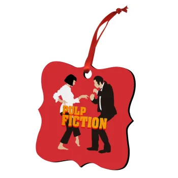 Pulp Fiction dancing, Στολίδι Χριστουγεννιάτικο στολίδι polygon ξύλινο 7.5cm