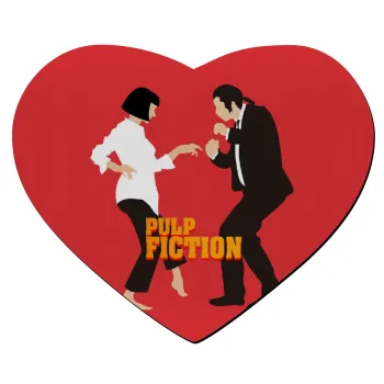 Pulp Fiction dancing, Mousepad heart 23x20cm