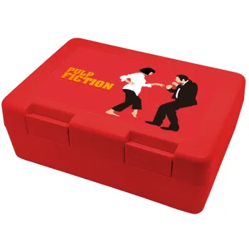Pulp Fiction dancing, Children's cookie container RED 185x128x65mm (BPA free plastic)