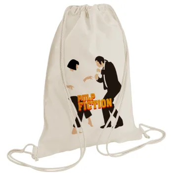 Pulp Fiction dancing, Backpack bag GYMBAG natural (28x40cm)