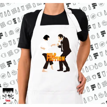 Pulp Fiction dancing, Ποδιά μακριά Σεφ ολόσωμη με τσέπες white (ΕΝΗΛΙΚΩΝ)