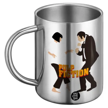Pulp Fiction dancing, Ανοξείδωτη Μεταλλική Κούπα 450ml - Διπλού Τοιχώματος