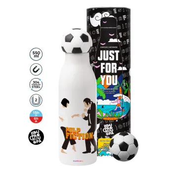 Pulp Fiction dancing, Soccer Metal mug thermos, double wall, 550ml