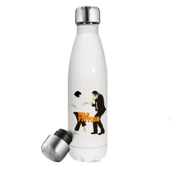 Pulp Fiction dancing, Metal mug thermos White (Stainless steel), double wall, 500ml