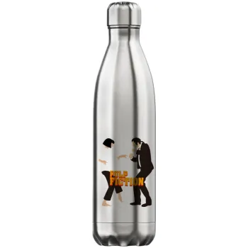 Pulp Fiction dancing, Inox (Stainless steel) hot metal mug, double wall, 750ml
