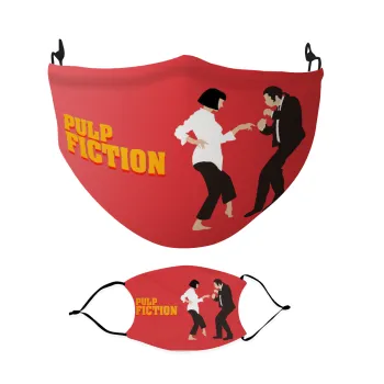 Pulp Fiction dancing, Μάσκα υφασμάτινη Ενηλίκων πολλαπλών στρώσεων με υποδοχή φίλτρου