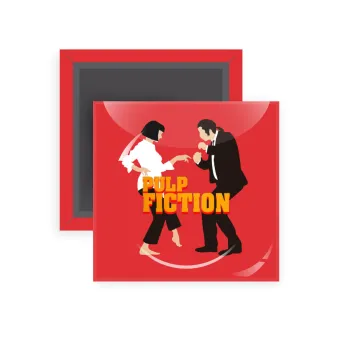 Pulp Fiction dancing, Μαγνητάκι ψυγείου τετράγωνο διάστασης 5x5cm