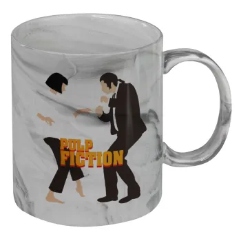 Pulp Fiction dancing, Κούπα κεραμική, marble style (μάρμαρο), 330ml