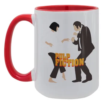 Pulp Fiction dancing, Κούπα Mega 15oz, κεραμική Κόκκινη, 450ml
