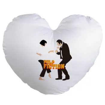 Pulp Fiction dancing, Μαξιλάρι καναπέ καρδιά 40x40cm περιέχεται το  γέμισμα