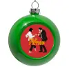 Green Christmas tree ornament bauble 8cm