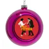Purple Christmas tree ornament bauble 8cm