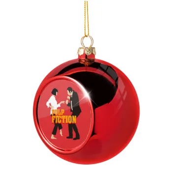 Pulp Fiction dancing, Christmas tree ball Red 8cm