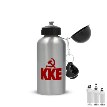 ΚΚΕ, Metallic water jug, Silver, aluminum 500ml