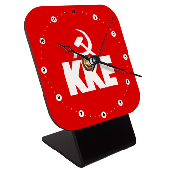 ΚΚΕ, Quartz Wooden table clock with hands (10cm)