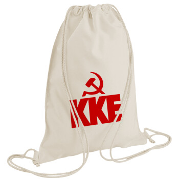ΚΚΕ, Τσάντα πλάτης πουγκί GYMBAG natural (28x40cm)