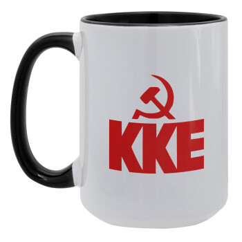 ΚΚΕ, Κούπα Mega 15oz, κεραμική Μαύρη, 450ml