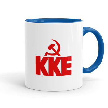 ΚΚΕ, Mug colored blue, ceramic, 330ml