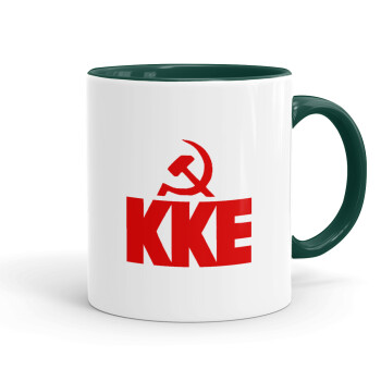 ΚΚΕ, Mug colored green, ceramic, 330ml