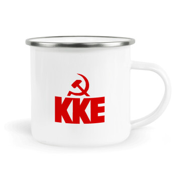 ΚΚΕ, Metallic enamel cup white 360ml