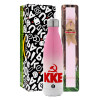 Easter Set, Metallic pink/white (Stainless steel) thermos, double-walled, 500ml & aromatic flat Easter candle (30cm) (PINK)