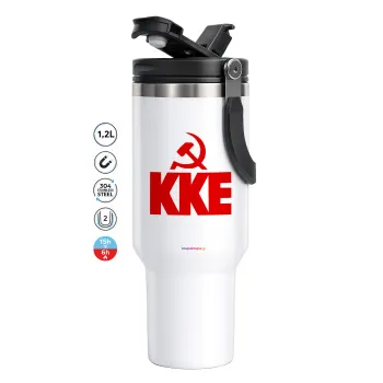 ΚΚΕ, Mega Travel Mug / Travel Mug, double walled (thermal) 1.2L