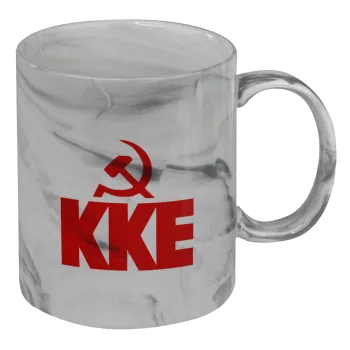 ΚΚΕ, Mug ceramic marble style, 330ml
