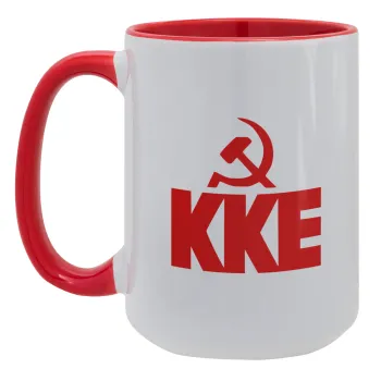 ΚΚΕ, Κούπα Mega 15oz, κεραμική Κόκκινη, 450ml