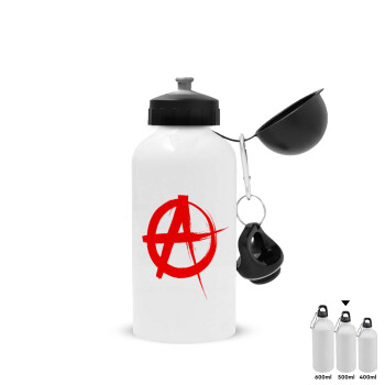 Anarchy, Metal water bottle, White, aluminum 500ml
