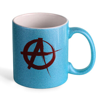 Anarchy, Κούπα Σιέλ Glitter που γυαλίζει, κεραμική, 330ml