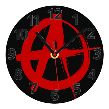 Anarchy, Ρολόι τοίχου γυάλινο (20cm)