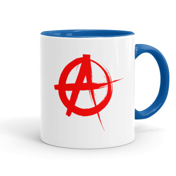 Anarchy, Mug colored blue, ceramic, 330ml