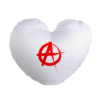 Anarchy, Μαξιλάρι καναπέ καρδιά 40x40cm περιέχεται το  γέμισμα