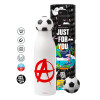 Soccer Metal mug thermos, double wall, 550ml