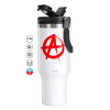 Mega Stainless steel Tumbler with lid, double wall 1,2L