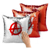 Μαξιλάρι καναπέ Μαγικό Κόκκινο με πούλιες 40x40cm περιέχεται το γέμισμα