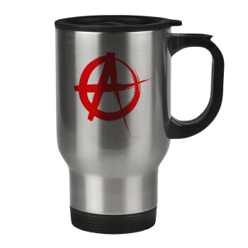 Anarchy, Stainless steel travel mug with lid, double wall 450ml