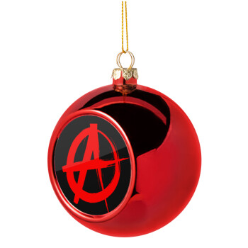Anarchy, Χριστουγεννιάτικη μπάλα δένδρου Κόκκινη 8cm