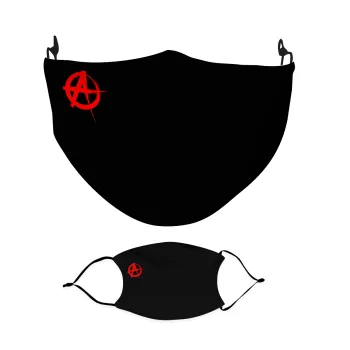 Anarchy, Μάσκα υφασμάτινη Ενηλίκων πολλαπλών στρώσεων με υποδοχή φίλτρου