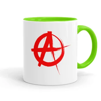 Anarchy, Mug colored light green, ceramic, 330ml